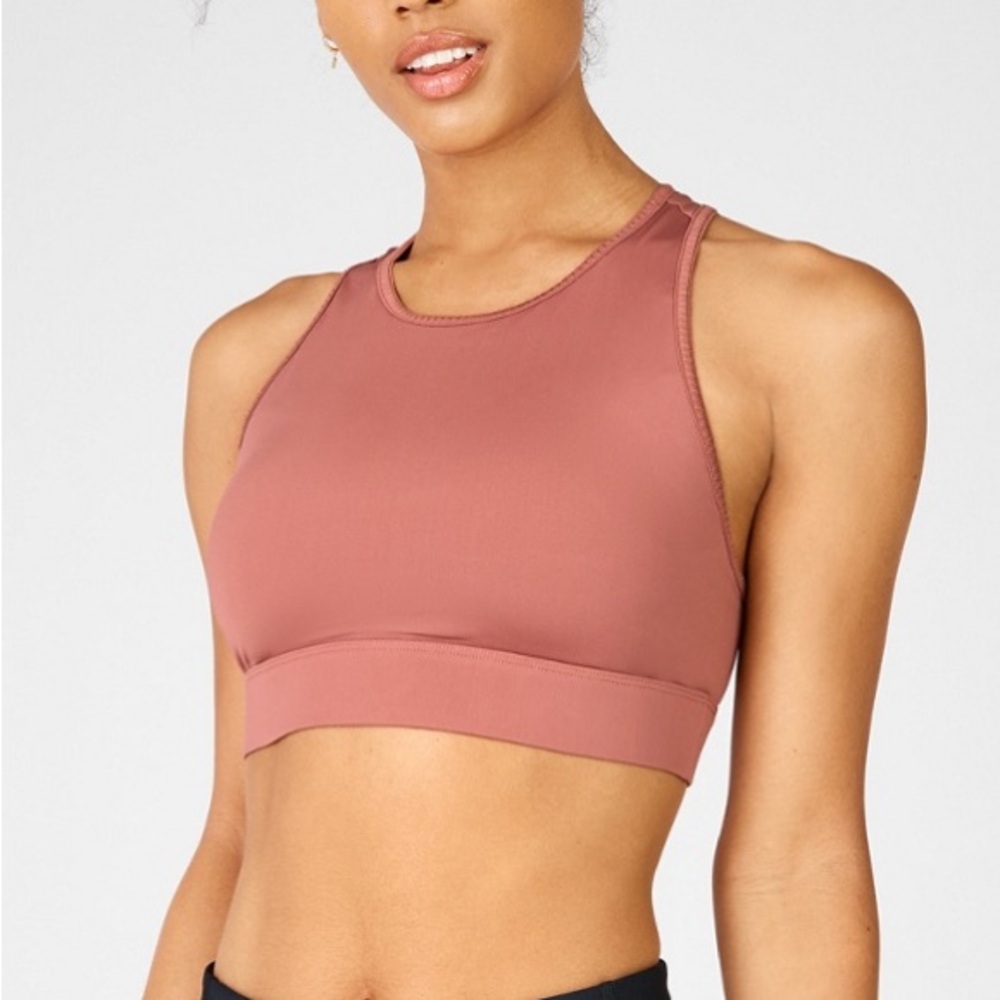 *Fabletics* Mauve High-Neck Trinity High Impact S… - image 1